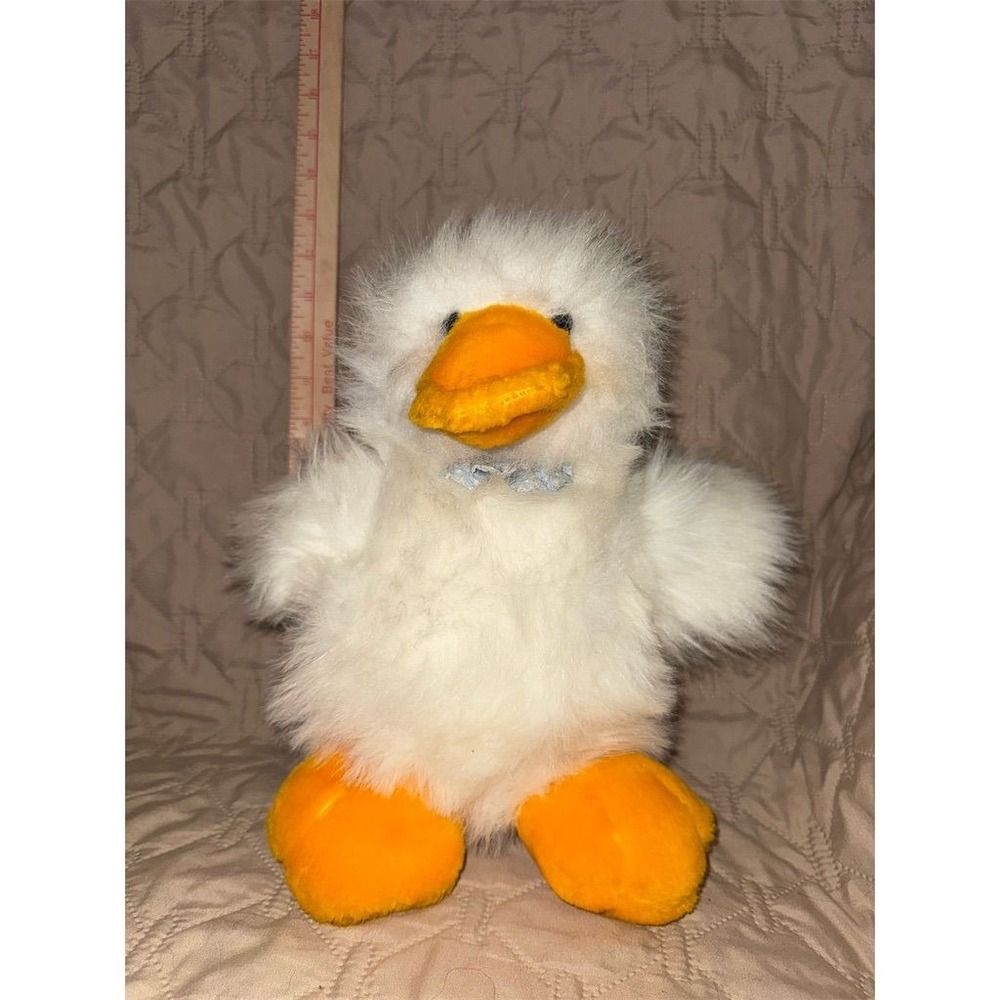 Vintage Hersle Seneca 13" Plush Toy‎ Germany Rare Collectible White Duck
